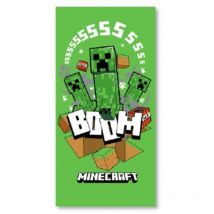 Serviette de plage - Minecraft -Boom- - Verte - 70x140 cm