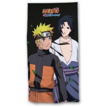 Serviette de plage - Naruto et Sasuke - Noir