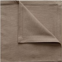 Homemaison - Serviette de table unie et colorée Beige foncé 40x40 cm