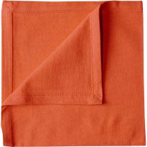 Homemaison - Serviette de table unie et colorée Orange 40x40 cm