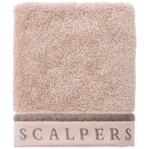 Serviette de toilette 30x50cm en coton beige à rayures Scalpers Home - Beige