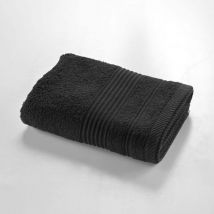 Serviette de Toilette 50x90 cm - 100% Coton - Noir.