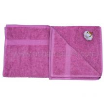 Serviette de toilette coton bio coloris bois de rose