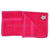 Serviette de toilette coton bio coloris framboise
