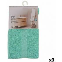 Serviette de bain turquoise (70 x 0,5 x 130 cm) (3 pièces)