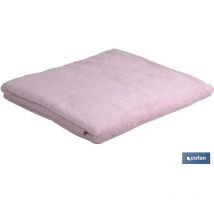 Serviette de bain rose clair Gr.580/M2 Modèle Fleur 100x150cm