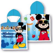 Serviette poncho avec capuche 55x110 Mickey vacances