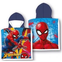 Serviette poncho avec capuche 55x110 Spiderman