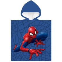 Serviette poncho en coton avec capuche 50x100 Spiderman