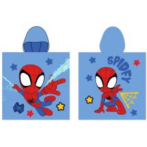 Serviette poncho en coton avec capuche 55x110 Spidey