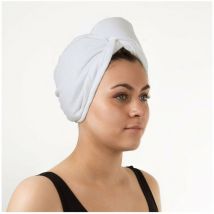 Serviette turban en microfibre blanc - Blanc - Vitaeasy