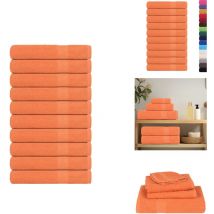 Serviettes 10 pcs orange 100x200 cm 360 g/m² 100% coton - Serviette - Serviettes - Serviette De Plage - Serviette De Bain