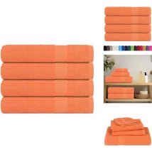 Serviettes 4 pcs orange 100x200 cm 360 g/m² 100% coton - Serviette - Serviettes - Serviette De Plage - Serviette De Bain
