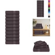 Serviettes de bain 10 pcs anthracite 100x150 cm 100% coton - Serviette De Bain - Serviettes De Bain - Serviette - Serviette De Douche