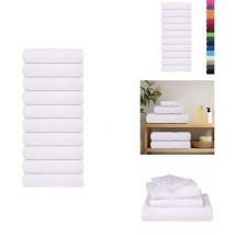Serviettes de bain 10 pcs blanc 100x150 cm 360 g/m² 100% coton - Serviette De Bain - Serviettes De Bain - Serviette - Serviette De Douche