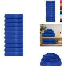 Serviettes de bain 10 pcs bleu 100x150 cm 360 g/m² 100% coton - Serviette De Bain - Serviettes De Bain - Serviette - Serviette De Douche