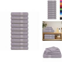 Serviettes de bain 10 pcs gris 100x150 cm 360 g/m² 100% coton - Serviette De Bain - Serviettes De Bain - Serviette - Serviette De Douche