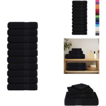 Serviettes de bain 10 pcs noir 100x150 cm 360 g/m² 100% coton - Serviette De Bain - Serviettes De Bain - Serviette - Serviette De Douche