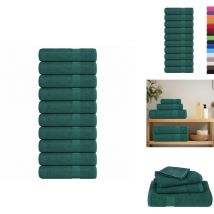 Serviettes de bain 10 pcs vert 100x150 cm 360 g/m² 100% coton - Serviette De Bain - Serviettes De Bain - Serviette - Serviette De Douche