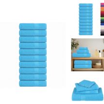 Serviettes de bain 10pcs turquoise 100x150cm 360g/m² 100% coton - Serviette De Bain - Serviettes De Bain - Serviette - Serviette De Douche