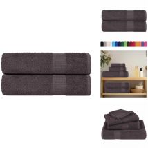 Serviettes de bain 2 pcs anthracite 100x150 cm 100% coton - Serviette De Bain - Serviettes De Bain - Serviette - Serviette De Douche