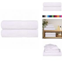 Serviettes de bain 2 pcs blanc 100x150 cm 360 g/m² 100% coton - Serviette De Bain - Serviettes De Bain - Serviette - Serviette De Douche