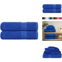 Serviettes de bain 2 pcs bleu 100x150 cm 360 g/m² 100% coton - Serviette De Bain - Serviettes De Bain - Serviette - Serviette De Douche