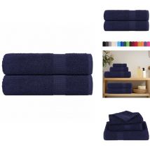 Serviettes de bain 2 pcs bleu marine 100x150 cm 100% coton - Serviette De Bain - Serviettes De Bain - Serviette - Serviette De Douche