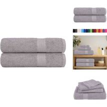 Serviettes de bain 2 pcs gris 100x150 cm 360 g/m² 100% coton - Serviette De Bain - Serviettes De Bain - Serviette - Serviette De Douche