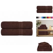 Serviettes de bain 2 pcs marron 100x150 cm 360 g/m² 100% coton - Serviette De Bain - Serviettes De Bain - Serviette - Serviette De Douche