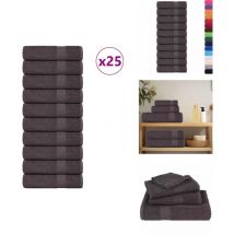 Serviettes de bain 25 pcs anthracite 100x150 cm 100% coton - Serviette De Bain - Serviettes De Bain - Serviette - Serviette De Douche