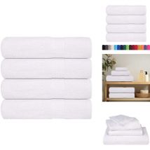 Serviettes de bain 4 pcs blanc 100x150 cm 360 g/m² 100% coton - Serviette De Bain - Serviettes De Bain - Serviette - Serviette De Douche