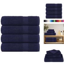 Serviettes de bain 4 pcs bleu marine 100x150 cm 100% coton - Serviette De Bain - Serviettes De Bain - Serviette - Serviette De Douche