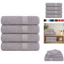 Serviettes de bain 4 pcs gris 100x150 cm 360 g/m² 100% coton - Serviette De Bain - Serviettes De Bain - Serviette - Serviette De Douche