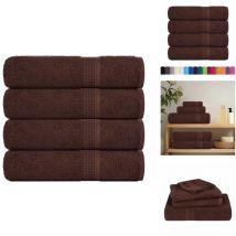Serviettes de bain 4 pcs marron 100x150 cm 360 g/m² 100% coton - Serviette De Bain - Serviettes De Bain - Serviette - Serviette De Douche