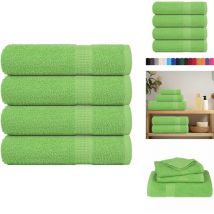 Serviettes de bain 4pcs vert pomme 100x150cm 360g/m² 100% coton - Serviette De Bain - Serviettes De Bain - Serviette - Serviette De Douche
