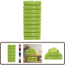 Serviettes de bain de qualité supérieure SOLUND 10 pcs 600g/m² - Serviettes De Bain - Serviettes De Toilette - Serviettes Vertes - Serviettes En