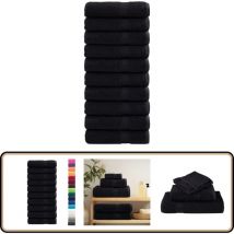 Serviettes de bain de qualité supérieure solund 10 pcs 600g/m² - Serviettes De Bain - Serviettes Éponge - Serviettes Noires - Serviettes Douces
