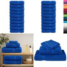 Serviettes de bain de qualité supérieure solund 10 pcs bleu - Serviettes De Bain - Serviettes Éponge - Serviettes Douces - Serviettes Bleues