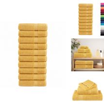 Serviettes de bain de qualité supérieure solund 10 pcs doré - Serviettes De Bain - Serviettes Dorées - Serviettes De Salle De Bain - Serviettes