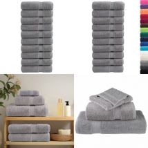 Serviettes de bain de qualité supérieure solund 10 pcs gris - Serviettes De Bain - Serviettes Grises - Serviettes De Toilette - Serviettes Moelleuses