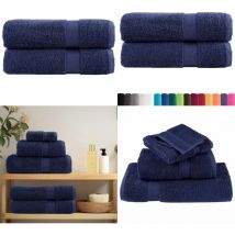 Serviettes de bain de qualité supérieure solund 2 pcs 600g/m² - Serviettes De Bain - Serviettes Éponge - Serviettes Douces - Serviettes Bleues