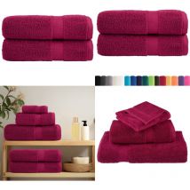 Serviettes de bain de qualité supérieure solund 2 pcs bordeaux - Serviettes De Bain - Serviettes Rouges - Serviettes Coton - Serviettes Douces