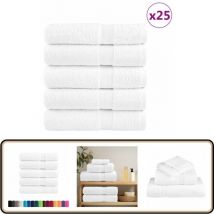 Serviettes de bain de qualité supérieure solund 25 pcs blanc - Serviettes De Bain - Serviettes Blanches - Serviettes Coton - Serviettes Douces