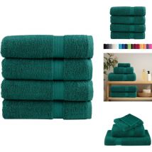 Serviettes de bain de qualité supérieure solund 4 pcs 600g/m² - Serviettes De Bain - Serviettes - Linge De Maison - Coton - Serviettes Vertes