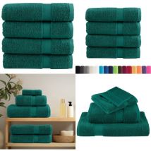 Serviettes de bain de qualité supérieure solund 4 pcs 600g/m² - Serviettes De Bain - Serviettes - Linge De Maison - Coton - Serviettes Vertes - Home