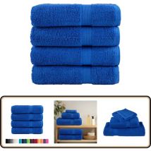 Serviettes de bain de qualité supérieure solund 4 pcs bleu - Serviettes De Bain - Serviettes Éponge - Serviettes Douces - Serviettes Bleues