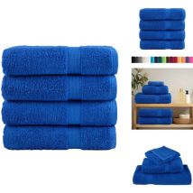 Serviettes de bain de qualité supérieure solund 4 pcs bleu - Serviettes De Bain - Serviettes Éponge - Serviettes Douces - Serviettes Bleues