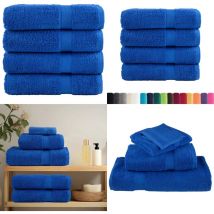 Serviettes de bain de qualité supérieure solund 4 pcs bleu - Serviettes De Bain - Serviettes Éponge - Serviettes Douces - Serviettes Bleues