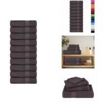 Serviettes de douche 10 pcs anthracite 70x140 cm 100% coton - Serviette De Douche - Serviettes De Douche - Serviette - Serviette De Bain